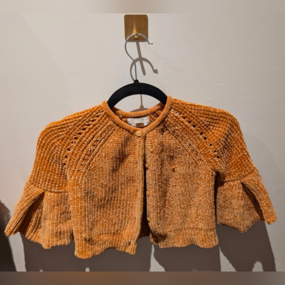 🚨 Last Chance 🚨Peek Girls’ Chenille Cardigan – Size 6-7